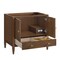 James Martin Vanities 36'' Vanity, Mid Century Walnut w/ Single Hole 3 CM White Zeus Quartz Top & Backsplash 485-V36-WLT-1WZ - alternate 2